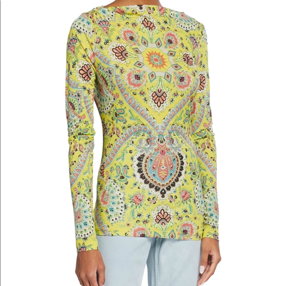 Etro Fern Paisley Print Top (Size 42)